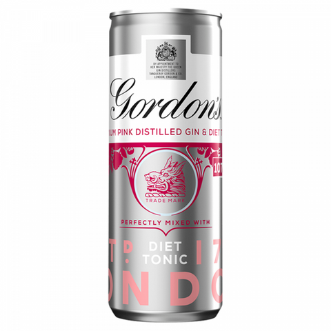 Gordons Pink Gin & Diet Tonic 250ml